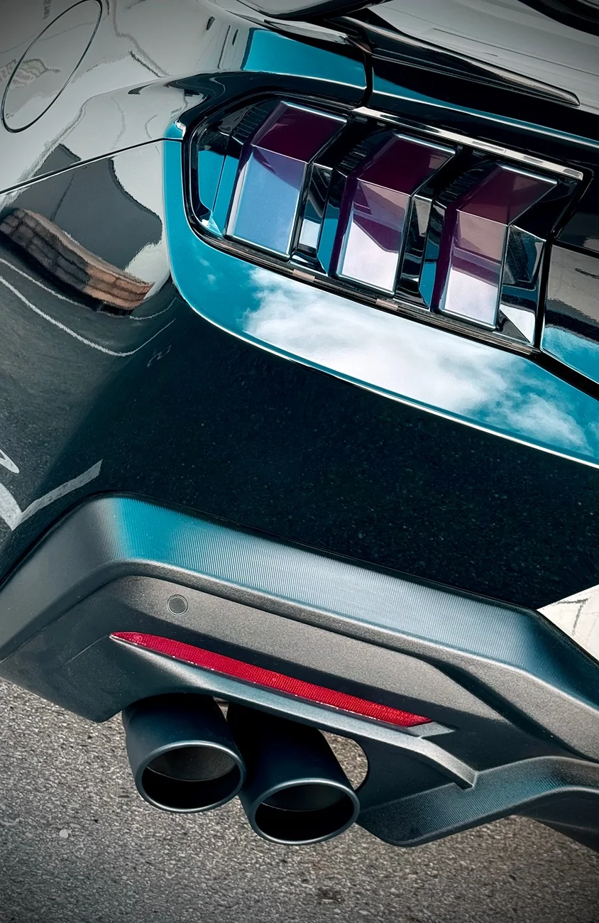 S650 Mustang Black exhaust tips installed IMG_2281