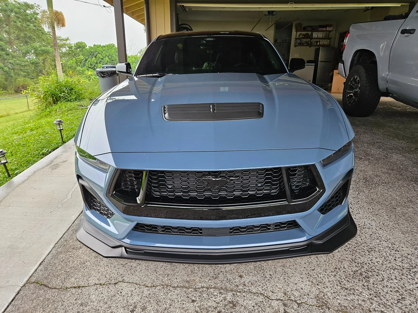 S650 Mustang 2K Clear Satin spray paint on gloss black grill? 20260517_084231