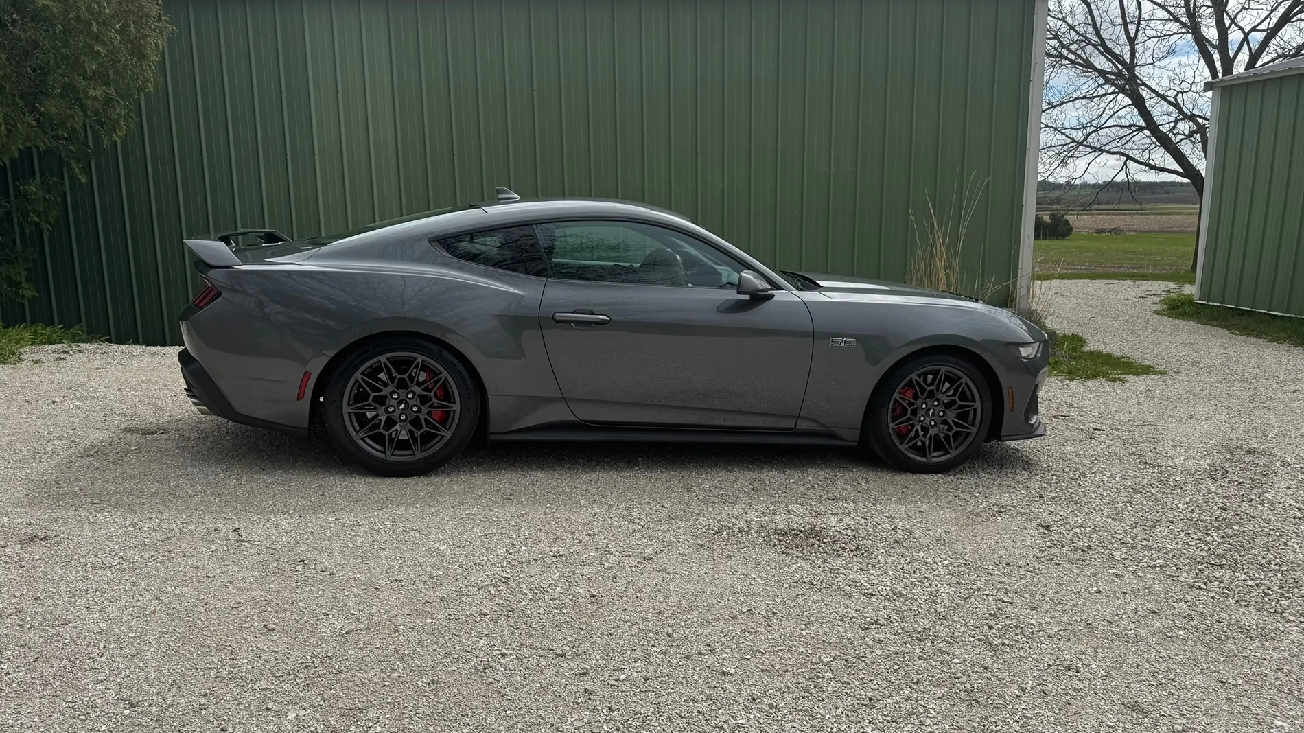 S650 Mustang Red calipers on Carbonized Gray Dark Horse — good idea or leave them black? 1779115288478-j1