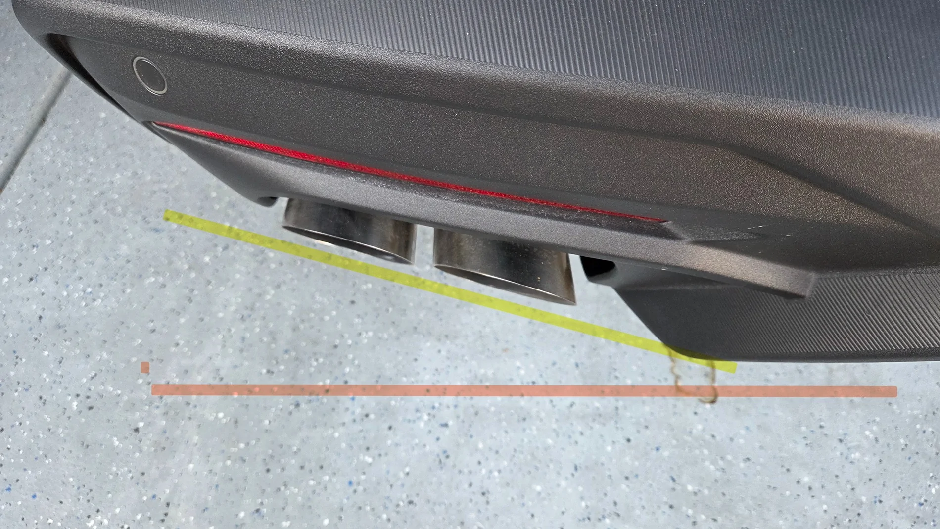 S650 Mustang Black exhaust tips installed 18141