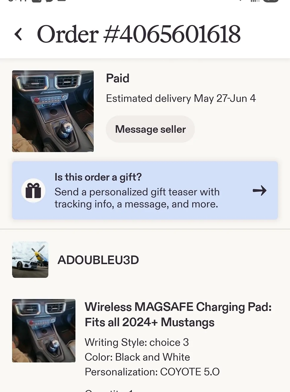 S650 Mustang Rubber pad by cigarette lighter Screenshot_20260524_091159_Etsy