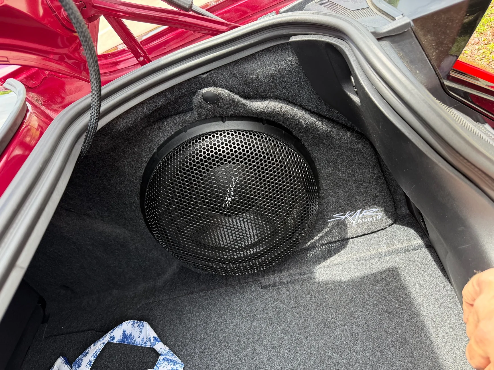 S650 Mustang Another Sub install for a 9 speaker system. IMG_1208