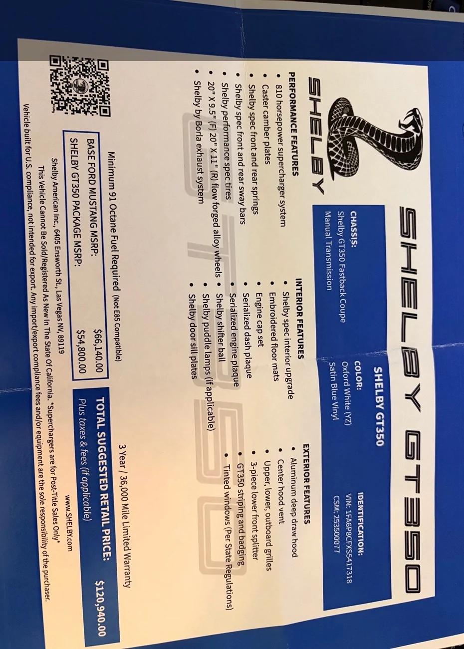 S650 Mustang Correct forum for ‘26 810hp Shelby Cobra ? IMG_0053