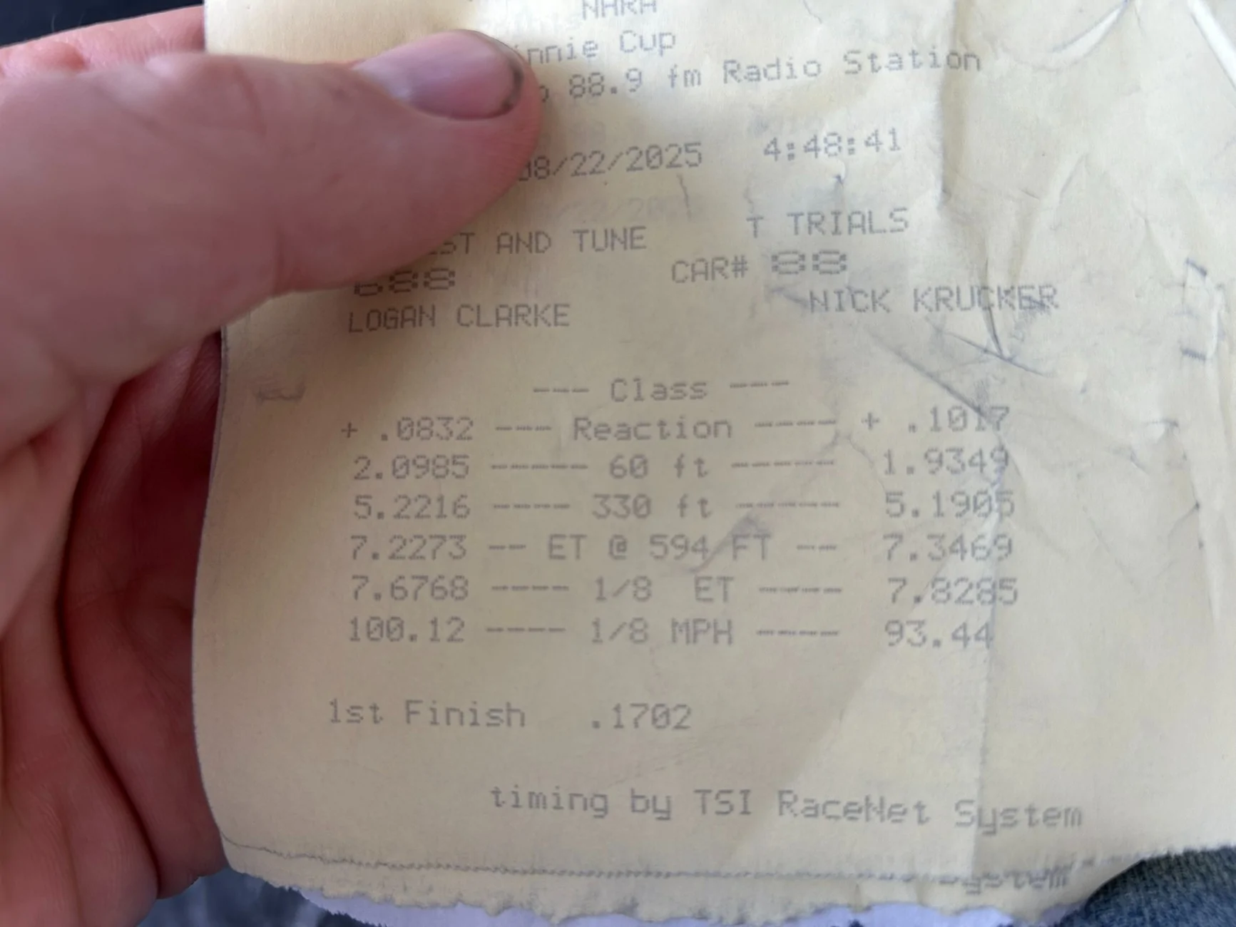 S650 Mustang 1/4 Mile Times IMG_7634