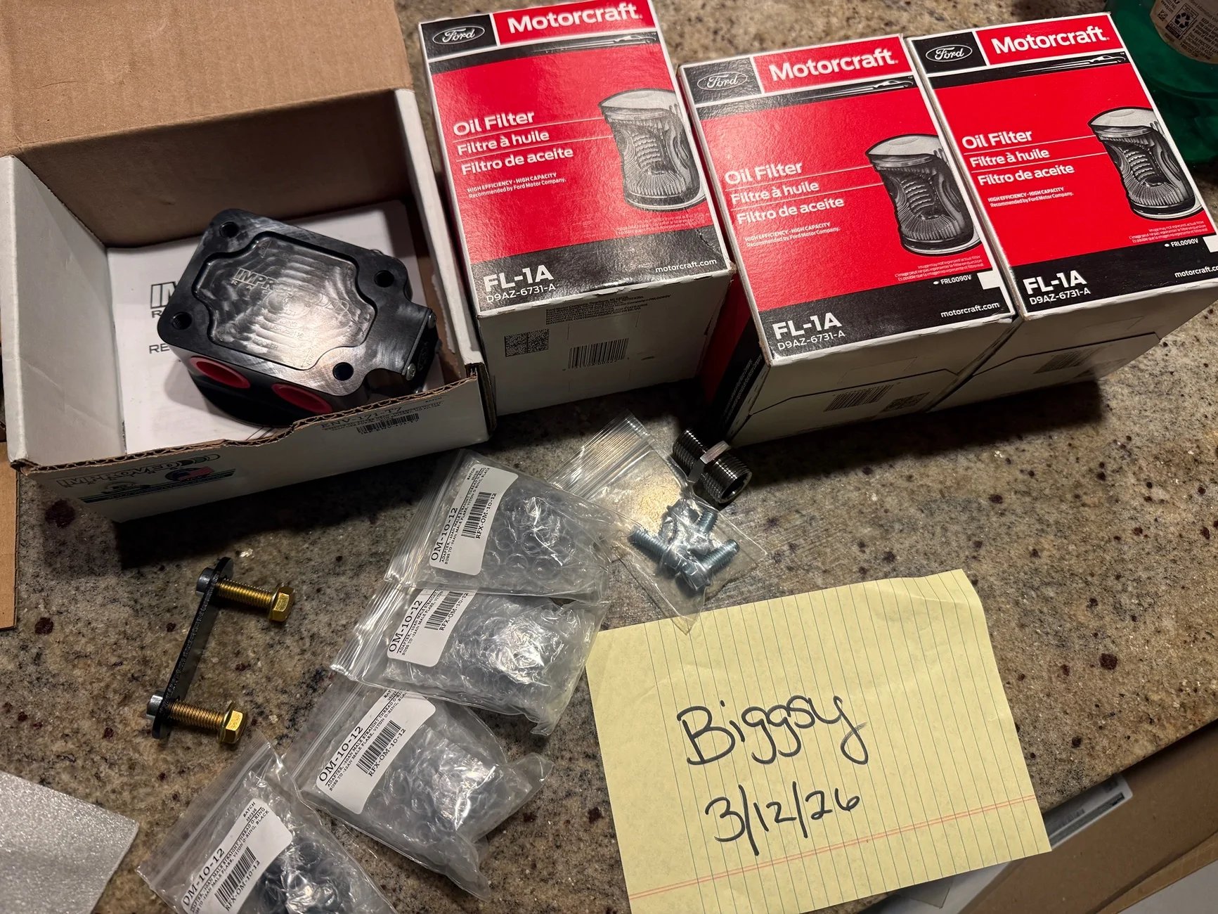 S650 Mustang Improved Racing ENV-171 Oil filter mount IMG_2627