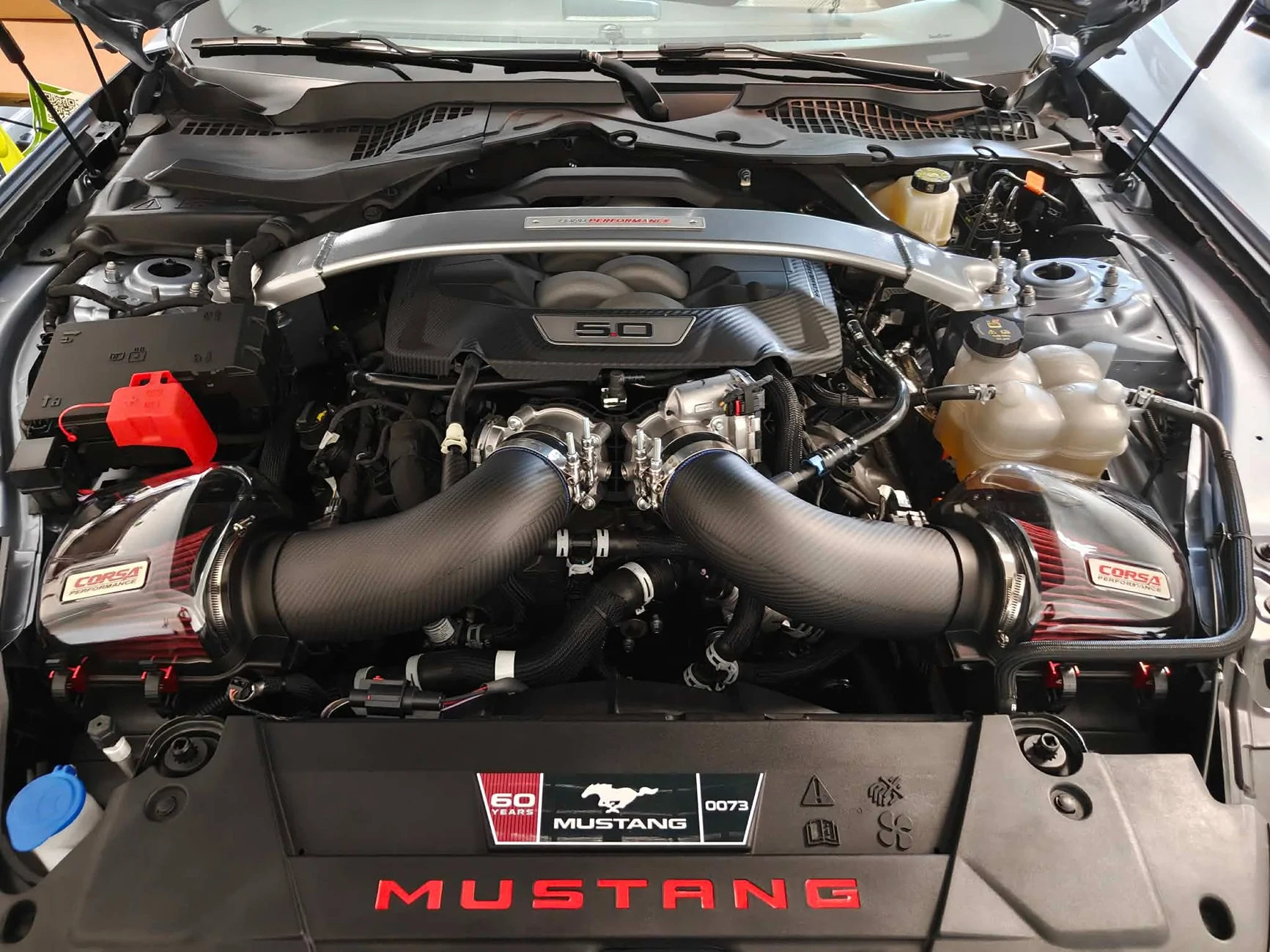 S650 Mustang New 2026 GT Mustang under hood