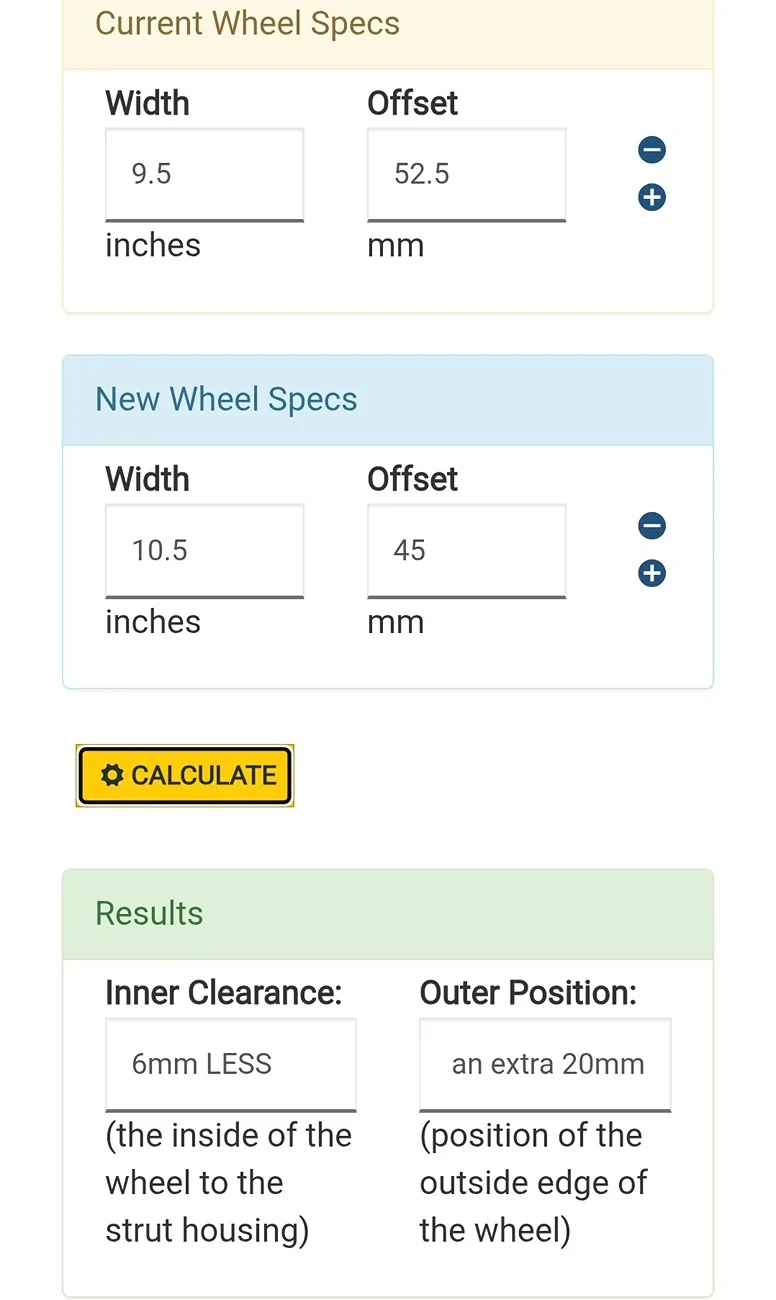 S650 Mustang What offset will work 1000018905