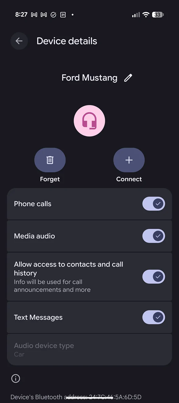 S650 Mustang iPhone Text Messages on dash screen? Screenshot_20260613-082753