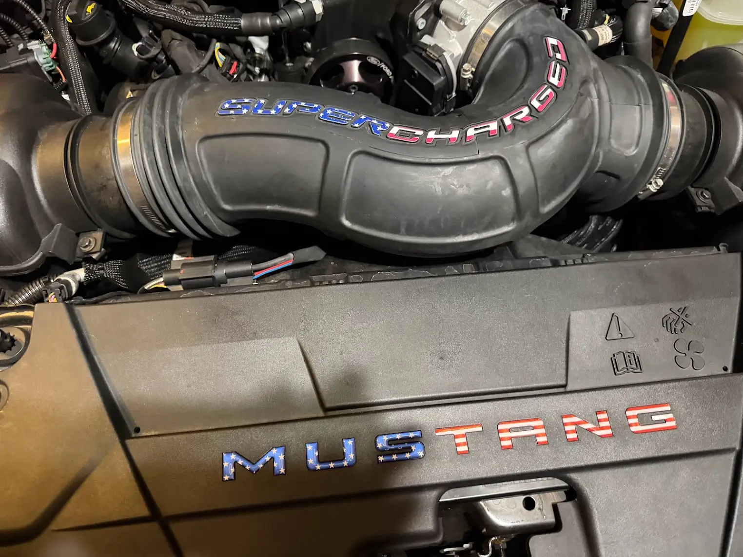 S650 Mustang Whipple intake tube “Supercharged” vinyl letters 1781913475180-fj