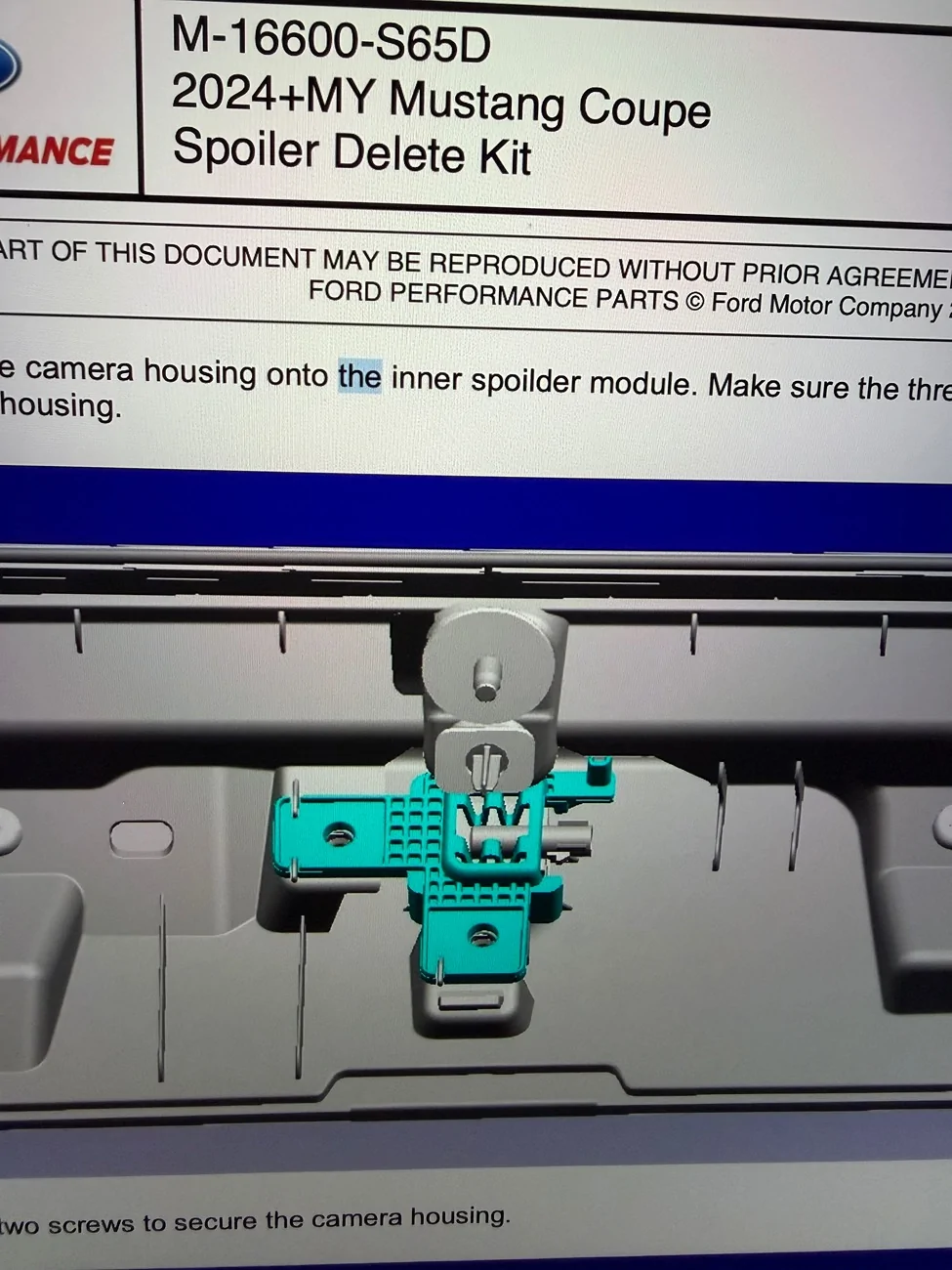 S650 Mustang Part number help needed. Rear camera bracket. IMG_0344
