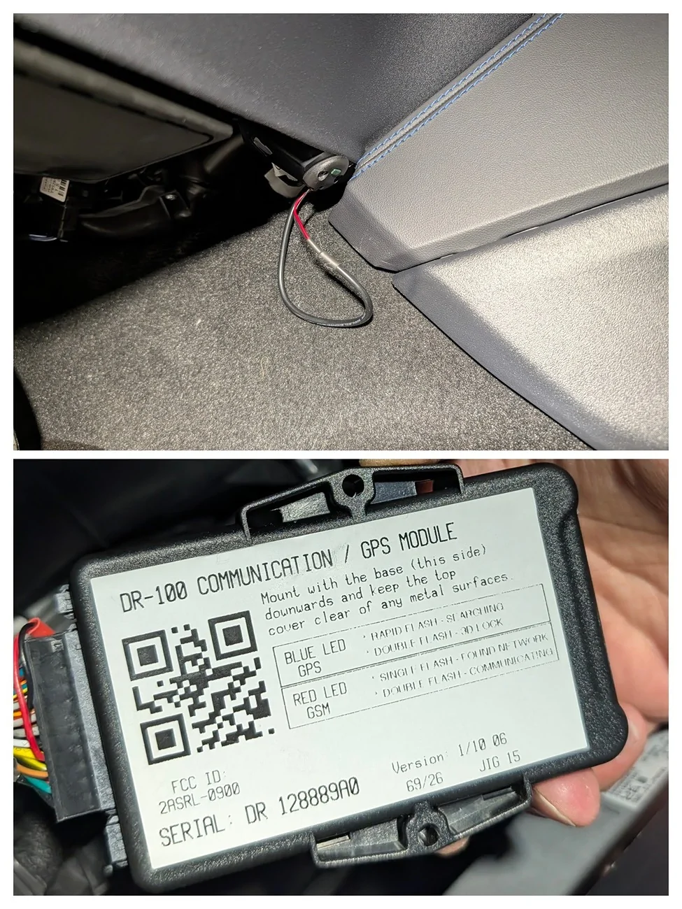 S650 Mustang Hidden tracking device plugged into OBD2 port PXL_20260627_110805620-COLLAGE