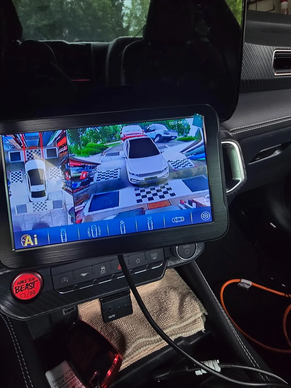 S650 Mustang Finally done:  Yuwei YW04319 parking cam front facing installed 20260628_151922