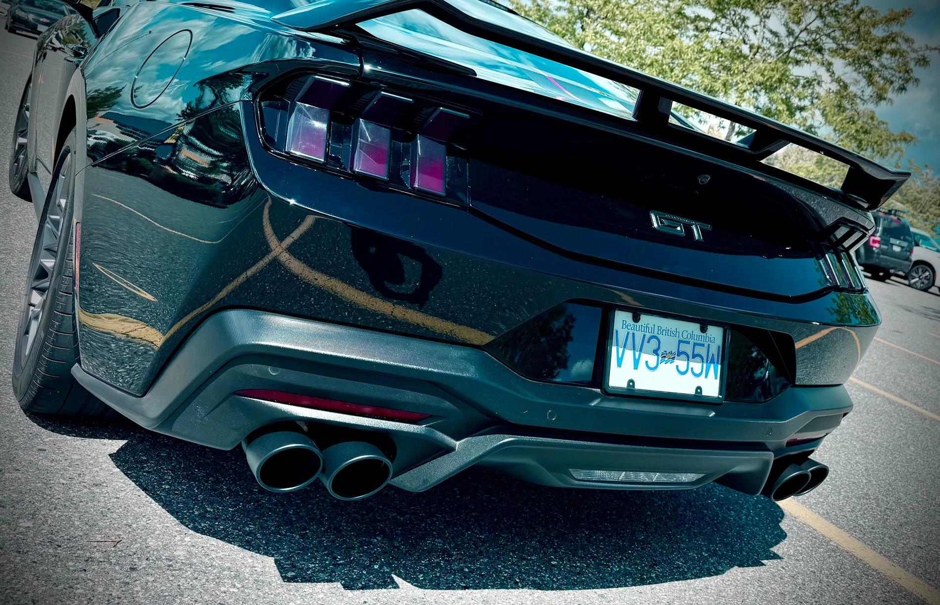 S650 Mustang Want to put black exhaust tips over the chrome IMG_2269