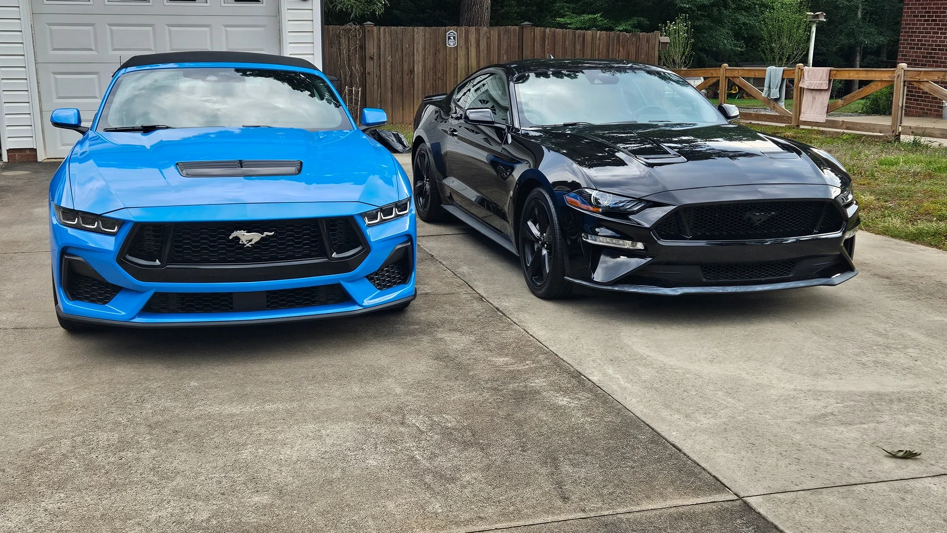S650 Mustang My son's new ride next to mine 20260706_181046