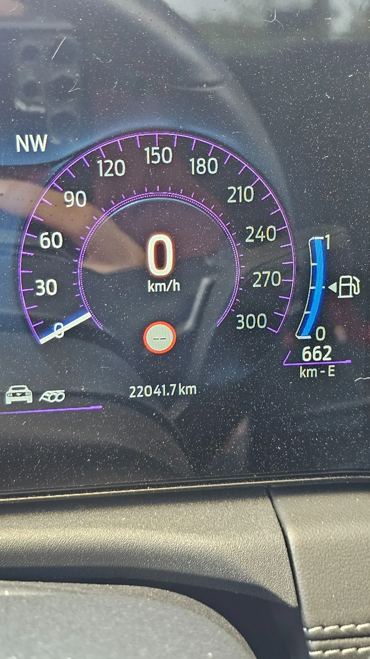 S650 Mustang 2025 S650 Ecoboost Premium gas milage road trip 20260708_112327