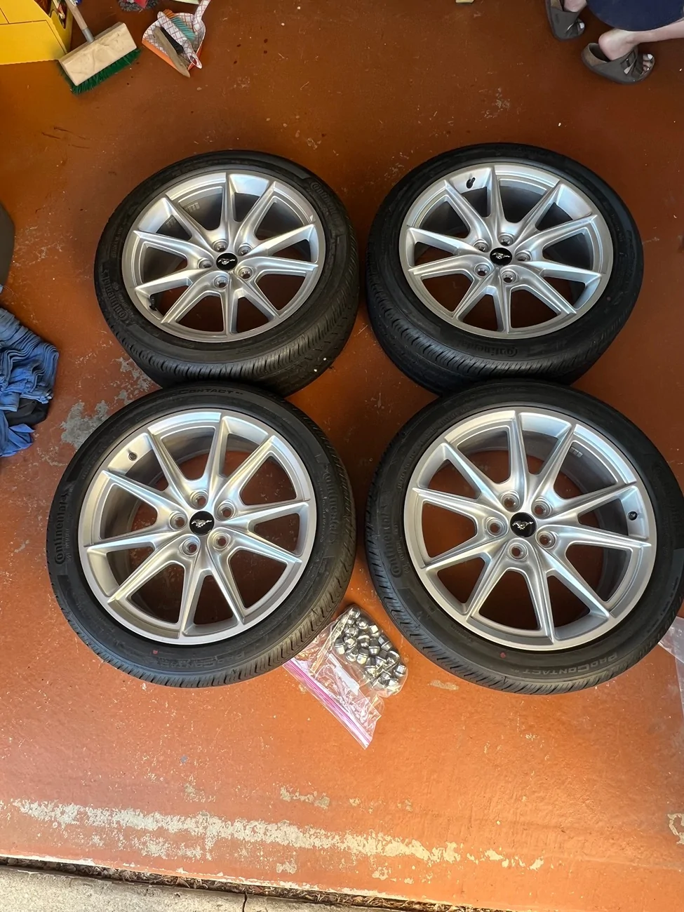 S650 Mustang 2024 Ford Mustang GT Premium OEM 19” Wheels & Continental Tires – Delivery Mileage Take-Offs IMG_9429