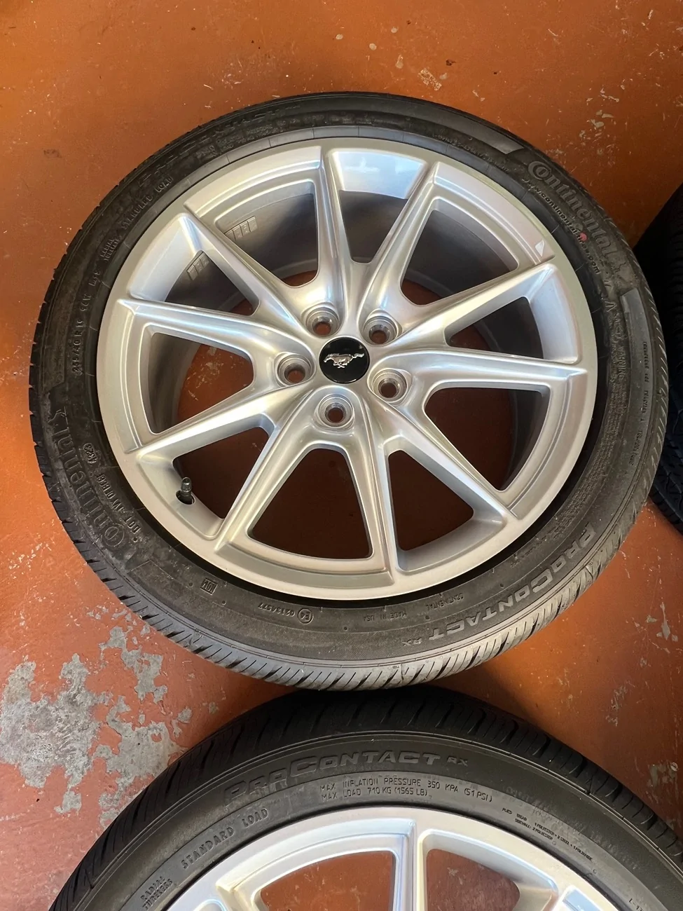 S650 Mustang 2024 Ford Mustang GT Premium OEM 19” Wheels & Continental Tires – Delivery Mileage Take-Offs IMG_9431