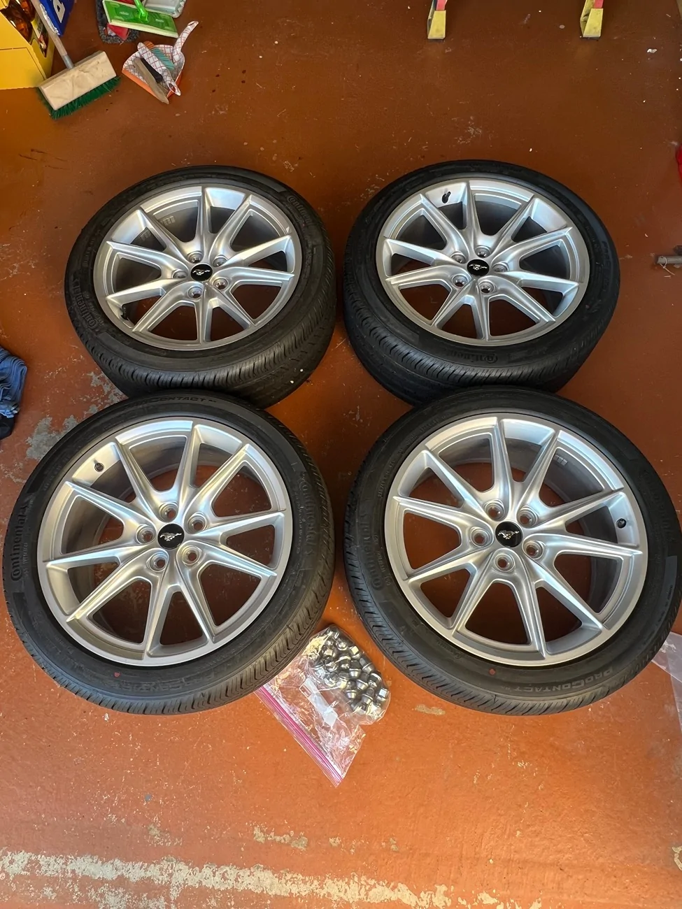 S650 Mustang 2024 Ford Mustang GT Premium OEM 19” Wheels & Continental Tires – Delivery Mileage Take-Offs IMG_9435