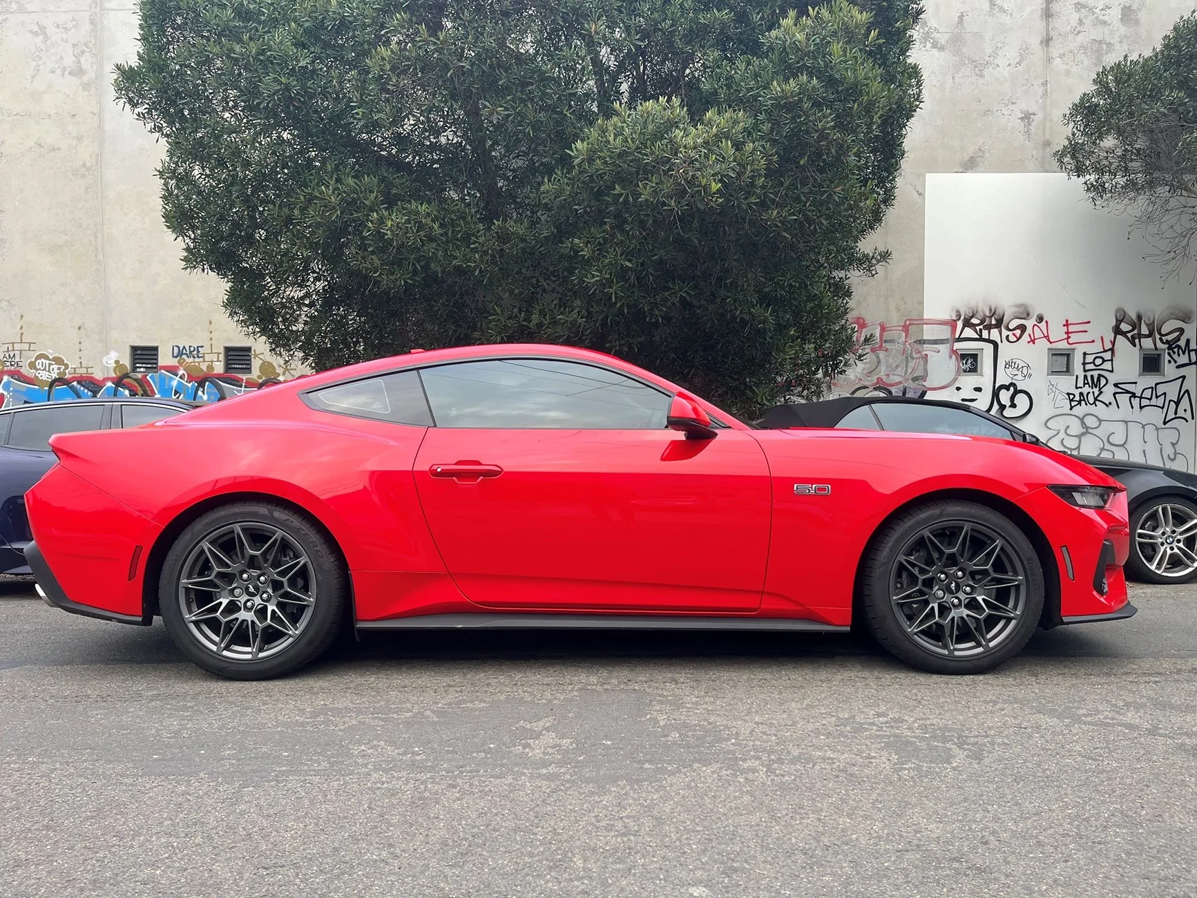 S650 Mustang Ford Performance 2024 Mustang GT Track Lowering Springs Installed Photos & Review Before installation - track lowering springs