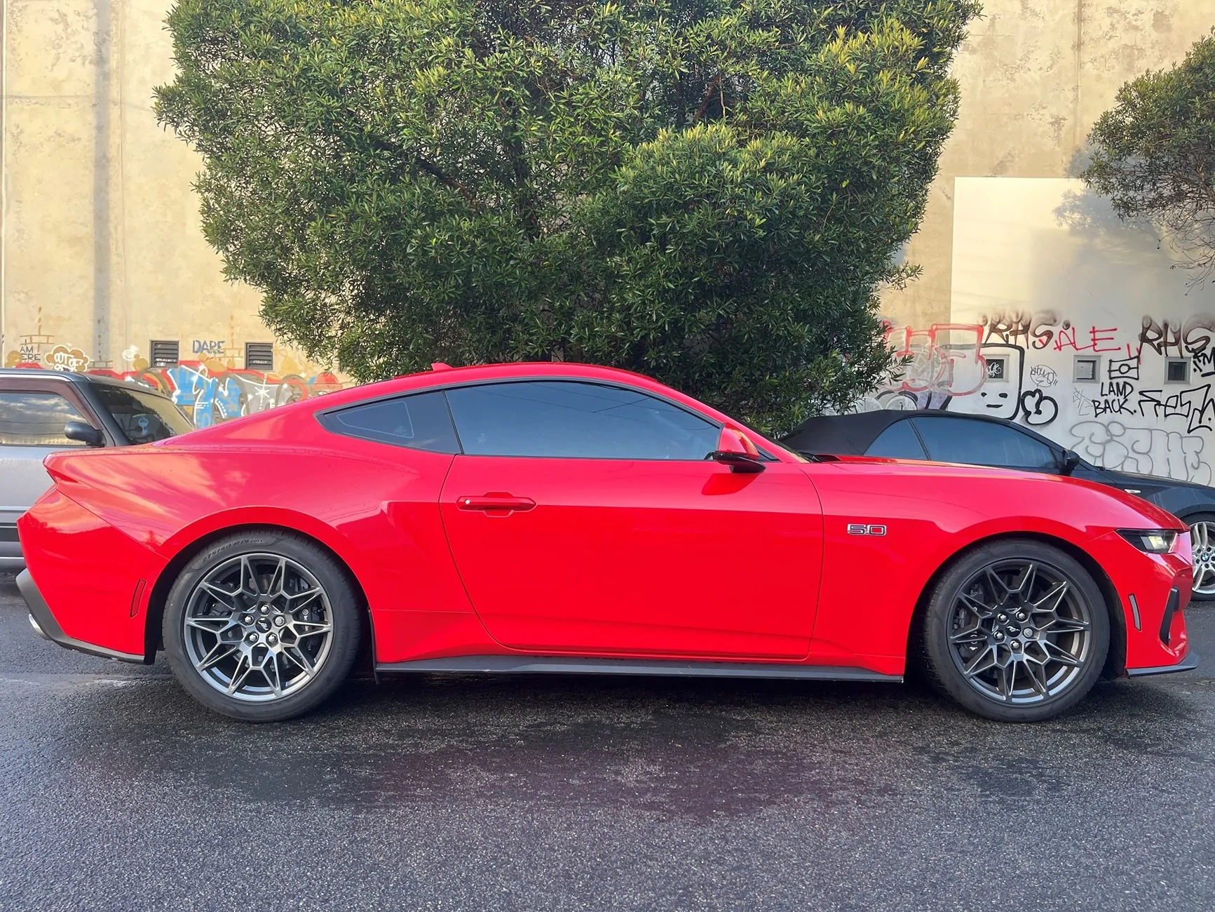 S650 Mustang Ford Performance 2024 Mustang GT Track Lowering Springs Installed Photos & Review After installation - track lowering springs