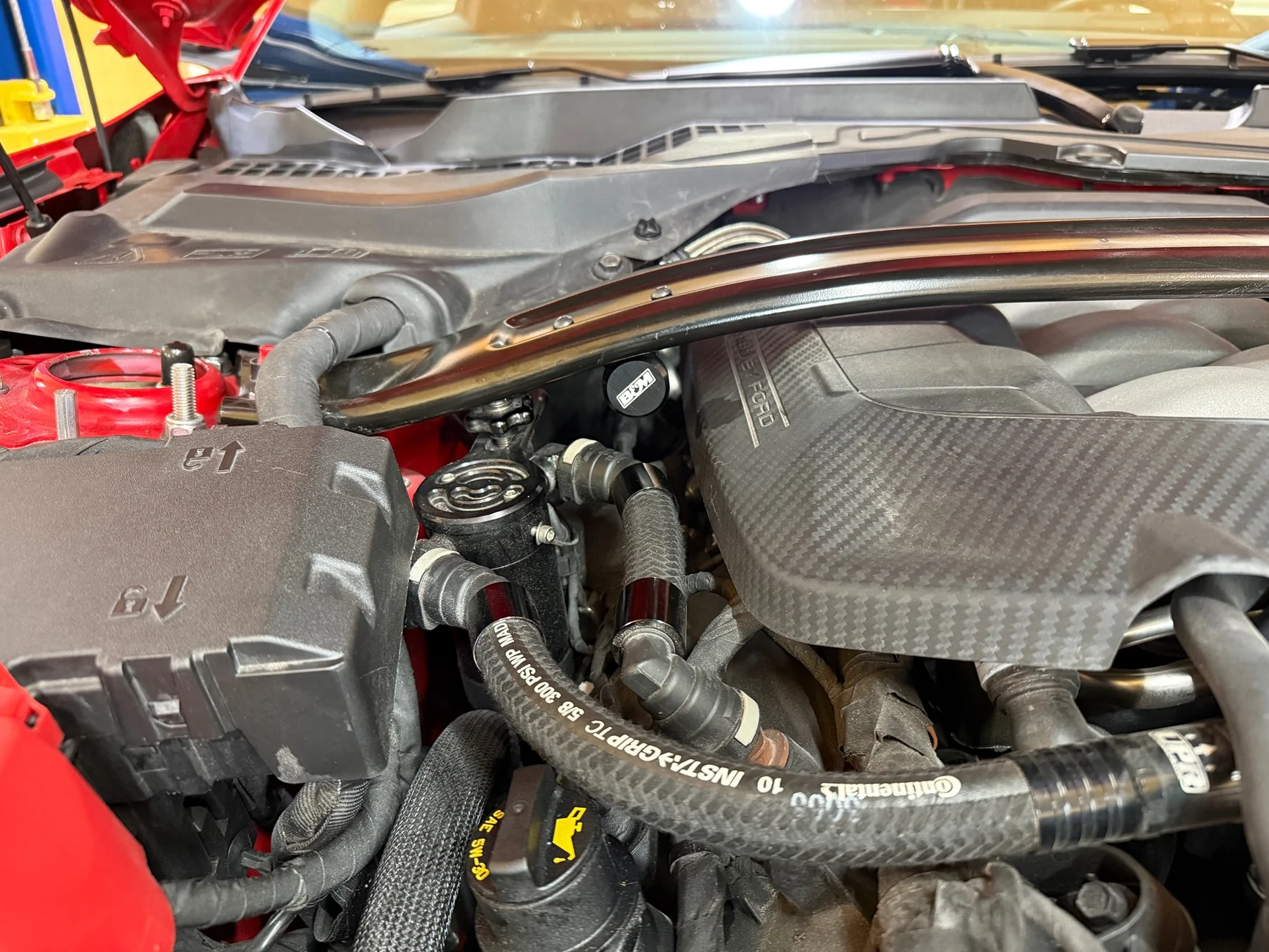 S650 Mustang Transmission Dipstick Added to the Engine Bay IMG_6335
