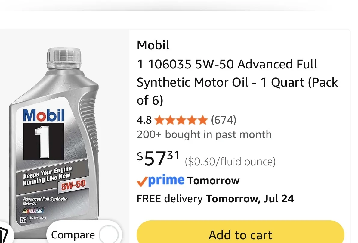 S650 Mustang Ford Protect Premium Maintenance Plans and 5w50 Synthetic Oil IMG_3862
