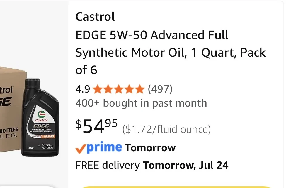 S650 Mustang Ford Protect Premium Maintenance Plans and 5w50 Synthetic Oil IMG_3861