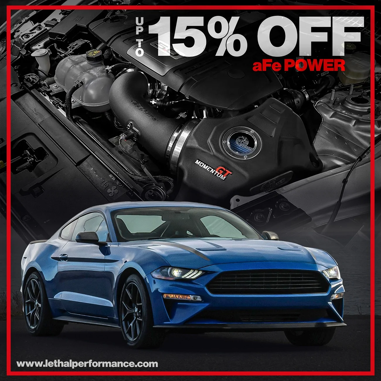 S650 Mustang SAVE ON aFe POWER AT LETHAL PERFORMANCE afe_msuatng_up_sal