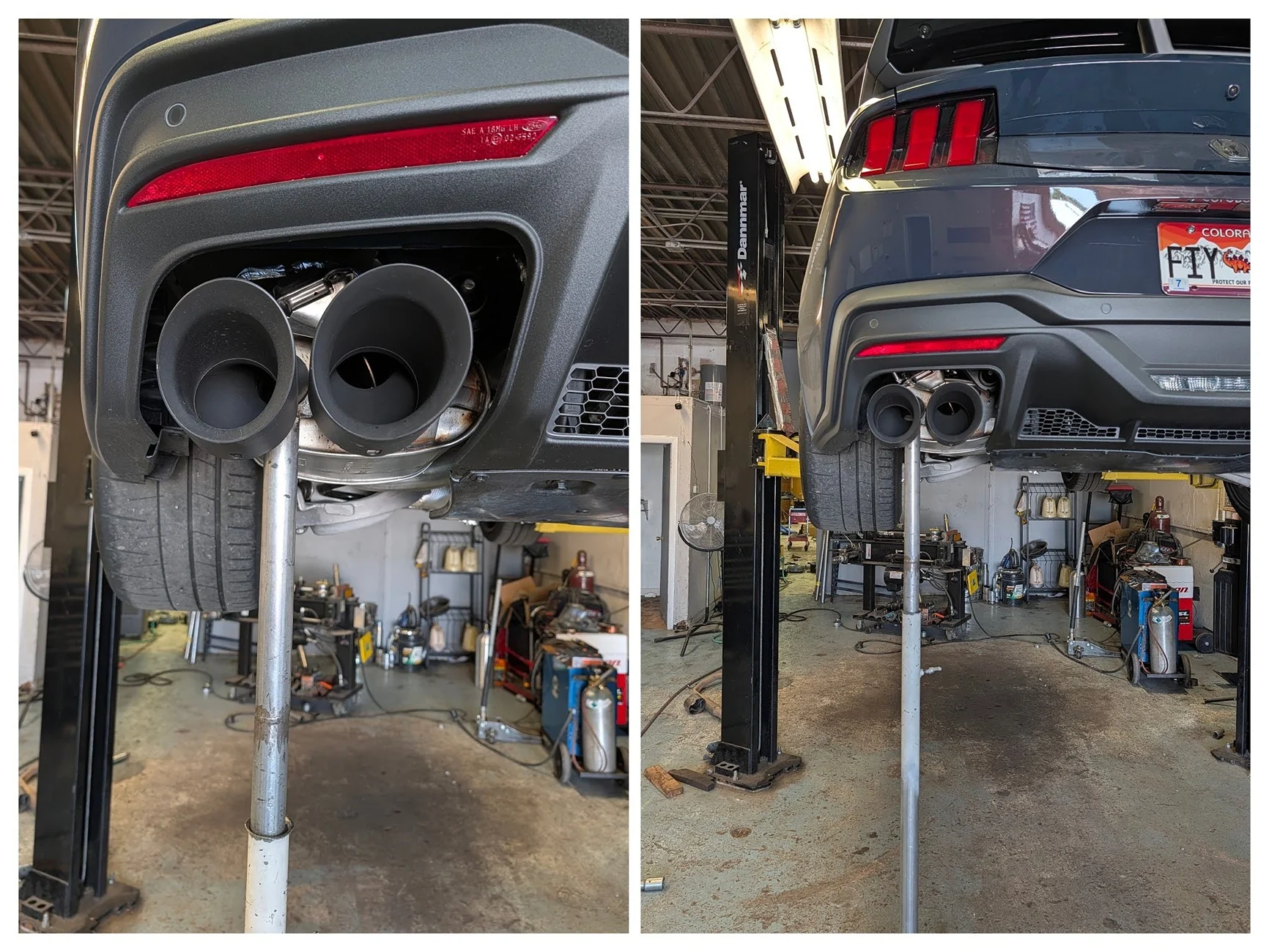 S650 Mustang Exhaust Tip on DH Driver Side Looks Misaligned PXL_20260805_155035630-COLLAGE