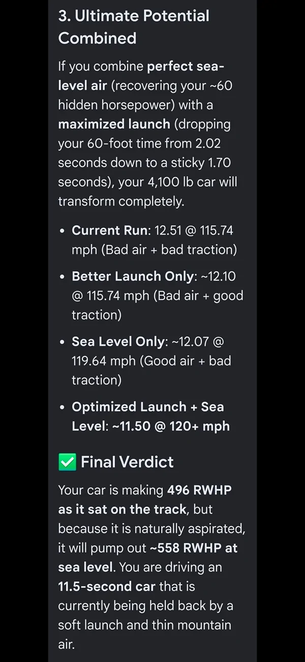 S650 Mustang 1/4 Mile Times Screenshot_20260811_134755_Gallery