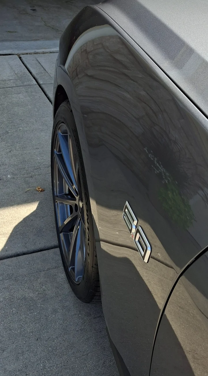 S650 Mustang New shoes: 20x9.5 Carroll Shelby CS10 square setup on Continental Extreme all-season 275/35/20 tires 20260816_112439