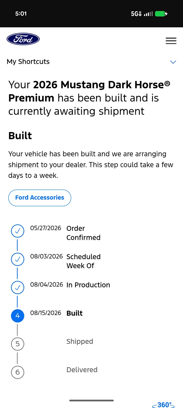 S650 Mustang ETA got pushed back again 🥲 Mid April Order 11717
