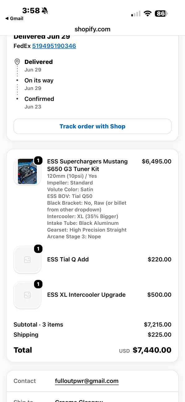 S650 Mustang BNIB ESS G3 supercharger kit IMG_7276