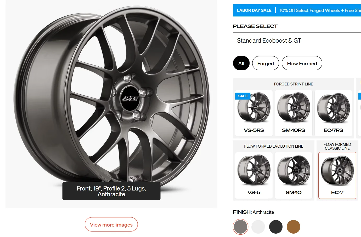 S650 Mustang Sliver or black rims for carbonized grey EC-7