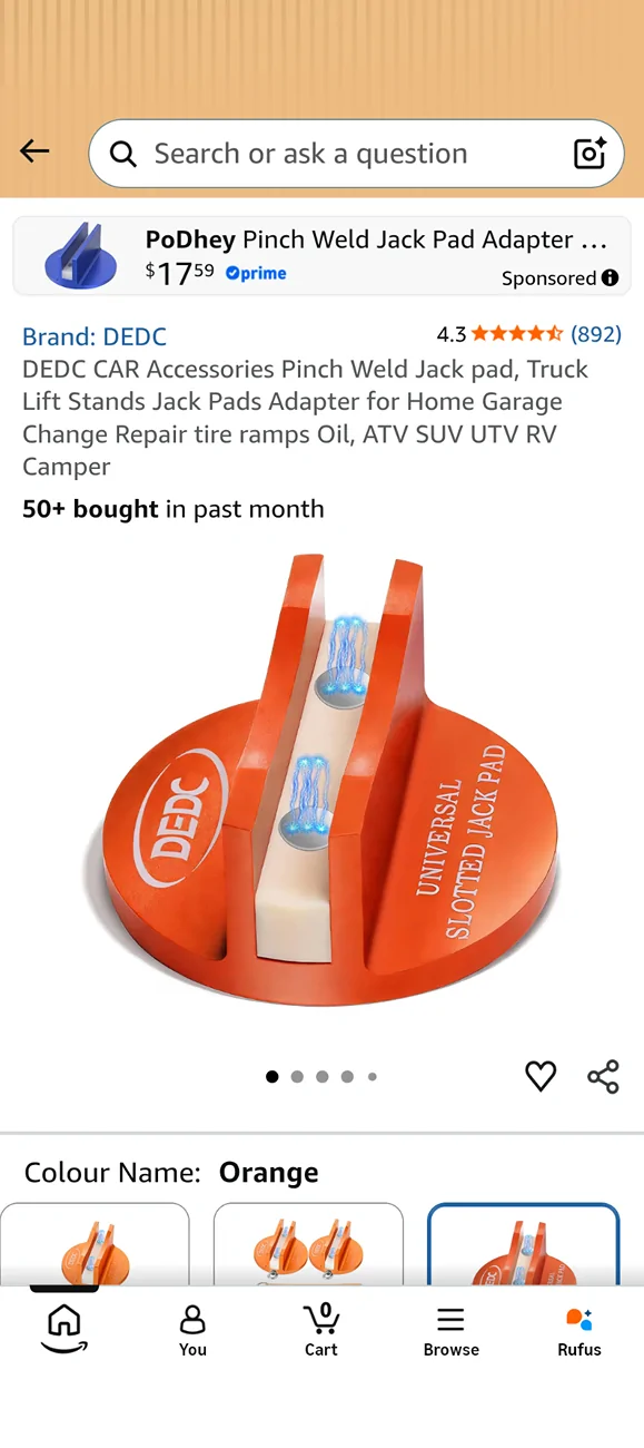 S650 Mustang Using 2X4 instead of jacking rails Screenshot_20260907-144440