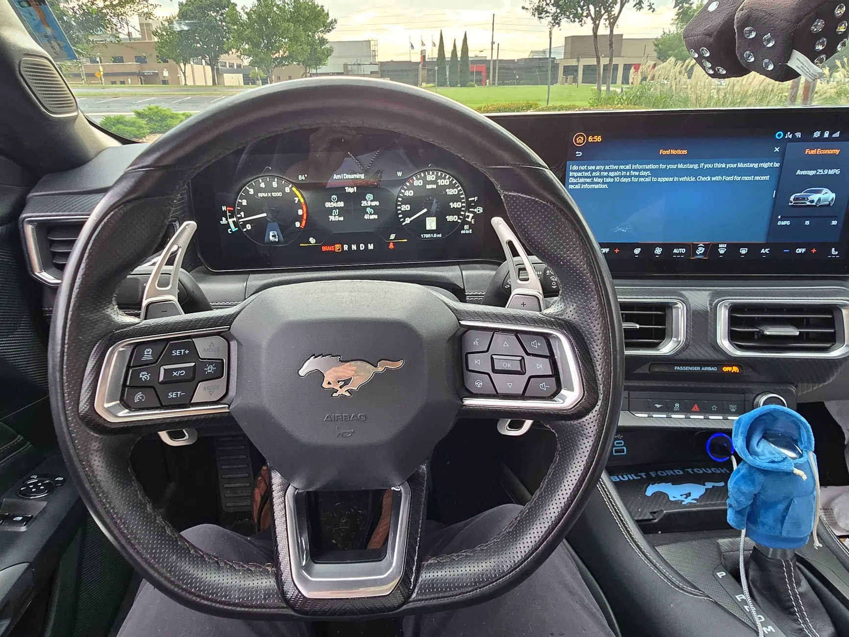S650 Mustang This is Trevor my 2024 GT premium in atlas blue 20260824_185645