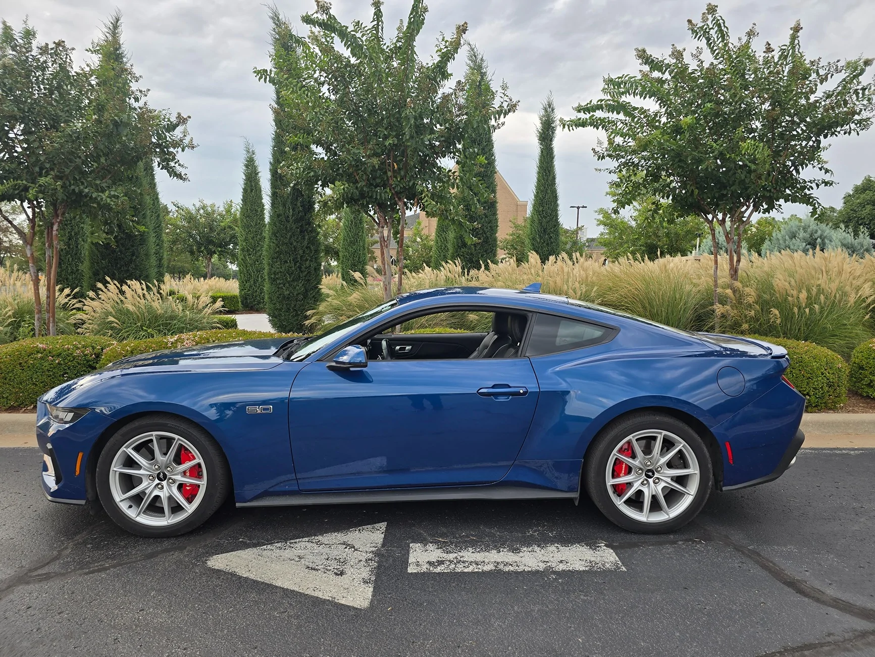S650 Mustang This is Trevor my 2024 GT premium in atlas blue 20260824_184926
