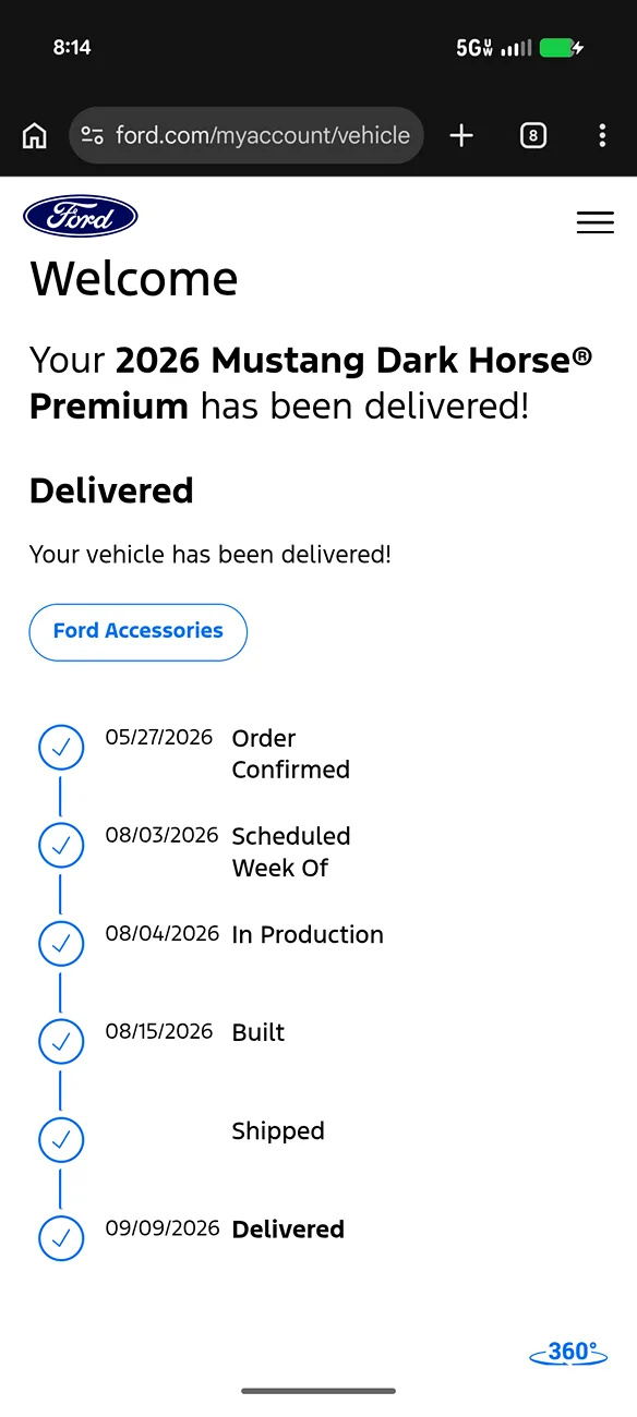S650 Mustang Mustang order update! 12076