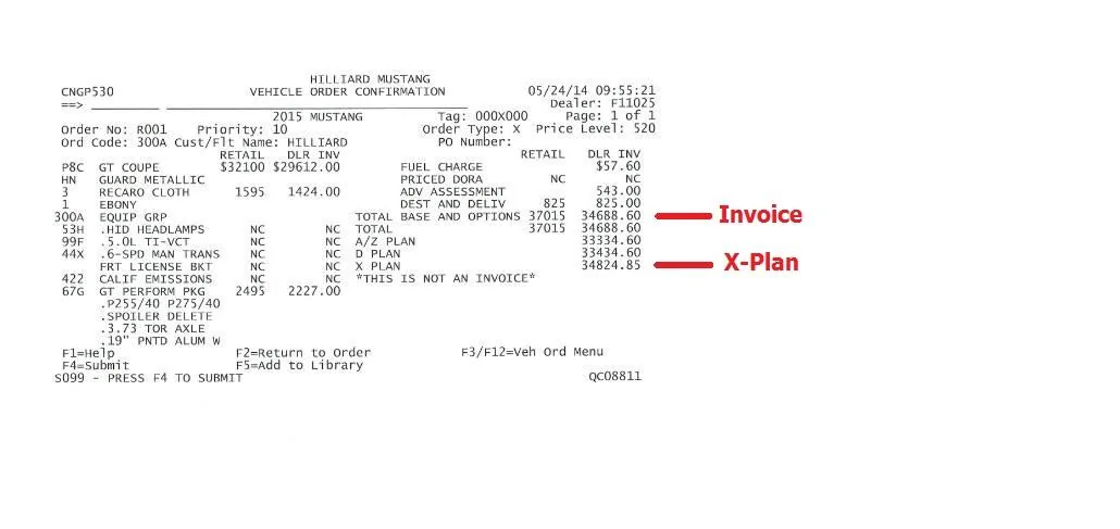 S650 Mustang X-Plan on New Mustang Price Compar