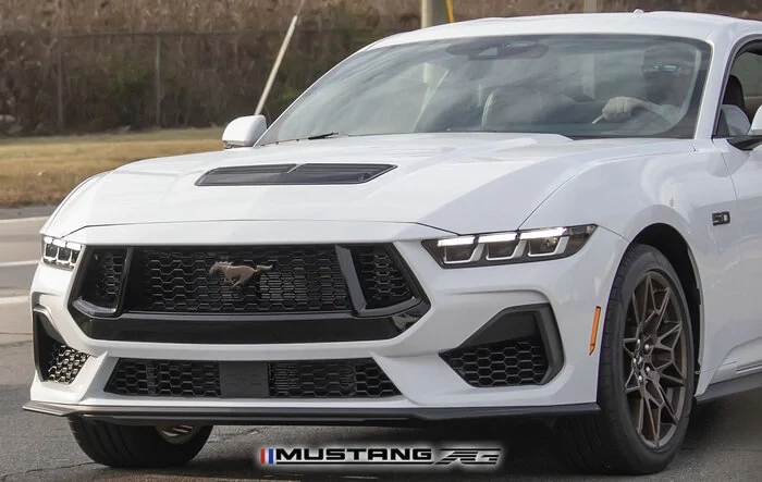 2024 Mustang GT (S650) Spied in White with Bronze Appearance Package
