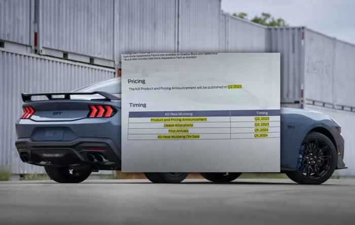 2024 Mustang Australia (AU) Pricing and Timing Schedule