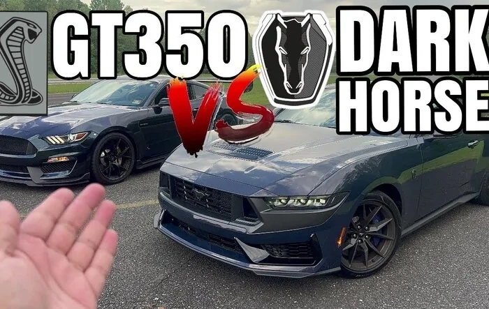 Dark Horse vs GT350 Mustang roll races