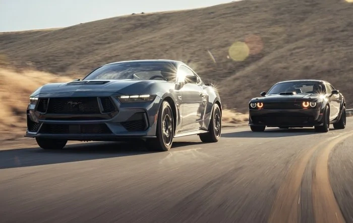 Motortrend:  2024 Mustang GT vs 2023 Challenger Scat Pack WB Head-to-Head Review