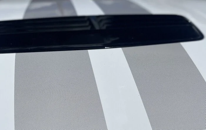 Opaque factory stripes closeup photos