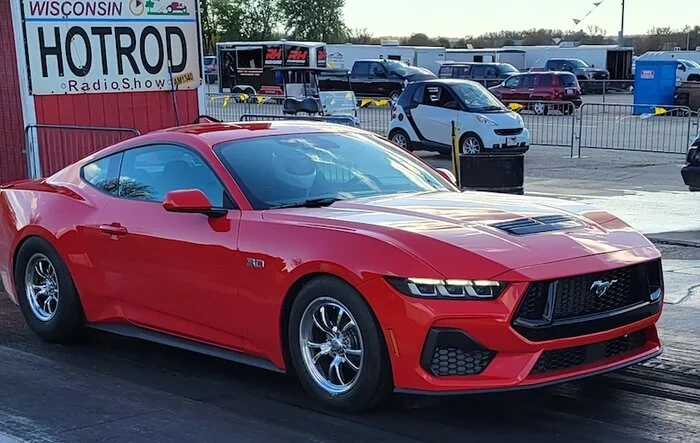 My modified 2024 Mustang GT's first passes at the dragstrip -- 11.25s @ 123mph