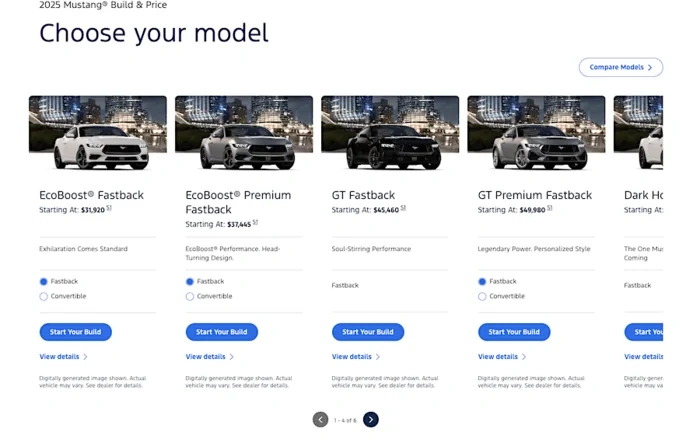2025 Mustang Build & Price Online Configurator Now Live