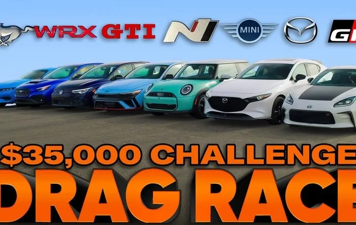 Quickest Cars Under $35K Drag Race Competition by Hagerty - Mustang Ecoboost Included