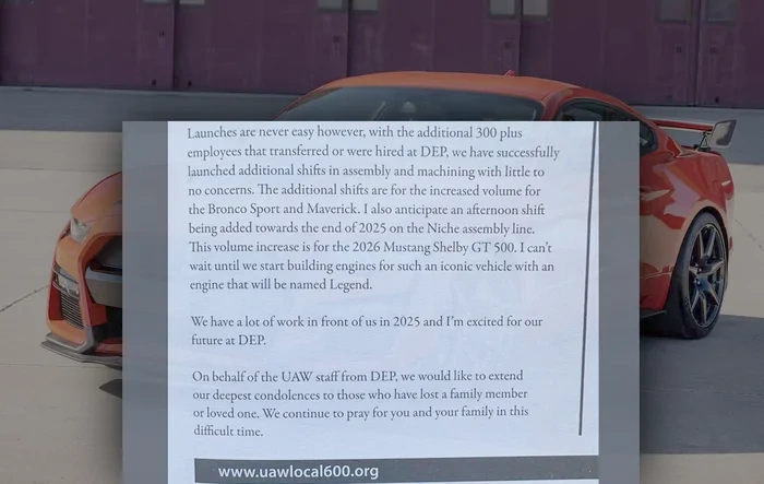 2026 Shelby GT500 w/ “Legend” Engine Confirmed in UAW Document