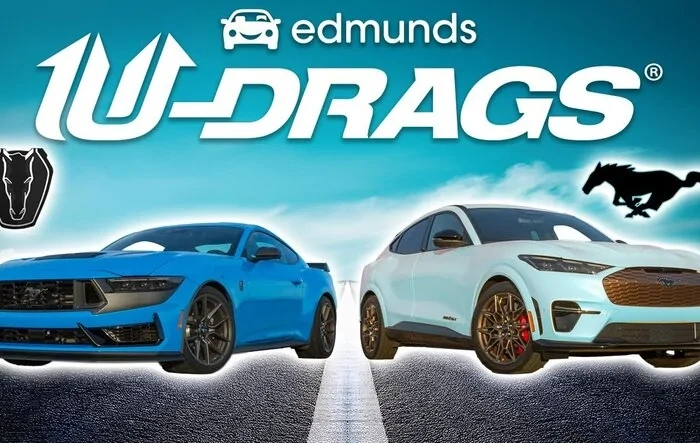 EDMUNDS U-DRAGS: Ford Mustang Dark Horse vs. Mustang Mach-E GT