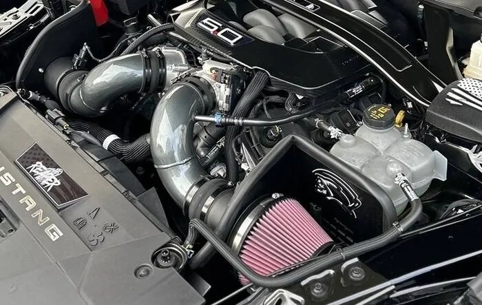 K&N cold air intake CAI installed